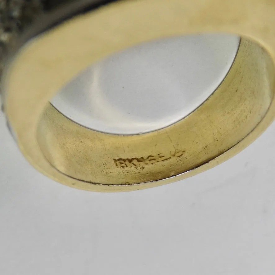 1980s 18K HGE Cocktail Ring