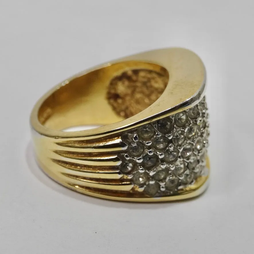 1980s 18K HGE Cocktail Ring