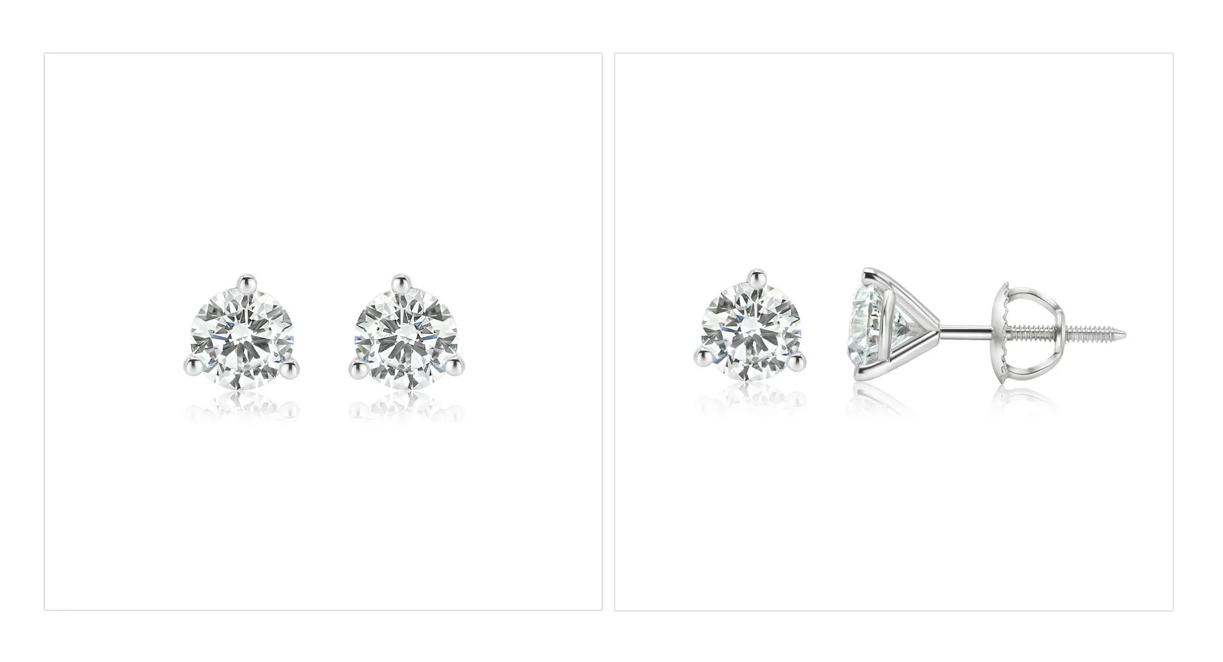 1ct Total Weight Lab Diamond Stud earrings