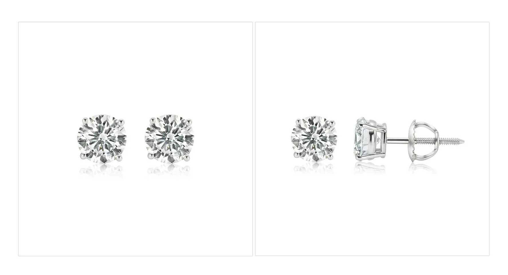 1ct Total Weight Lab Diamond Stud earrings
