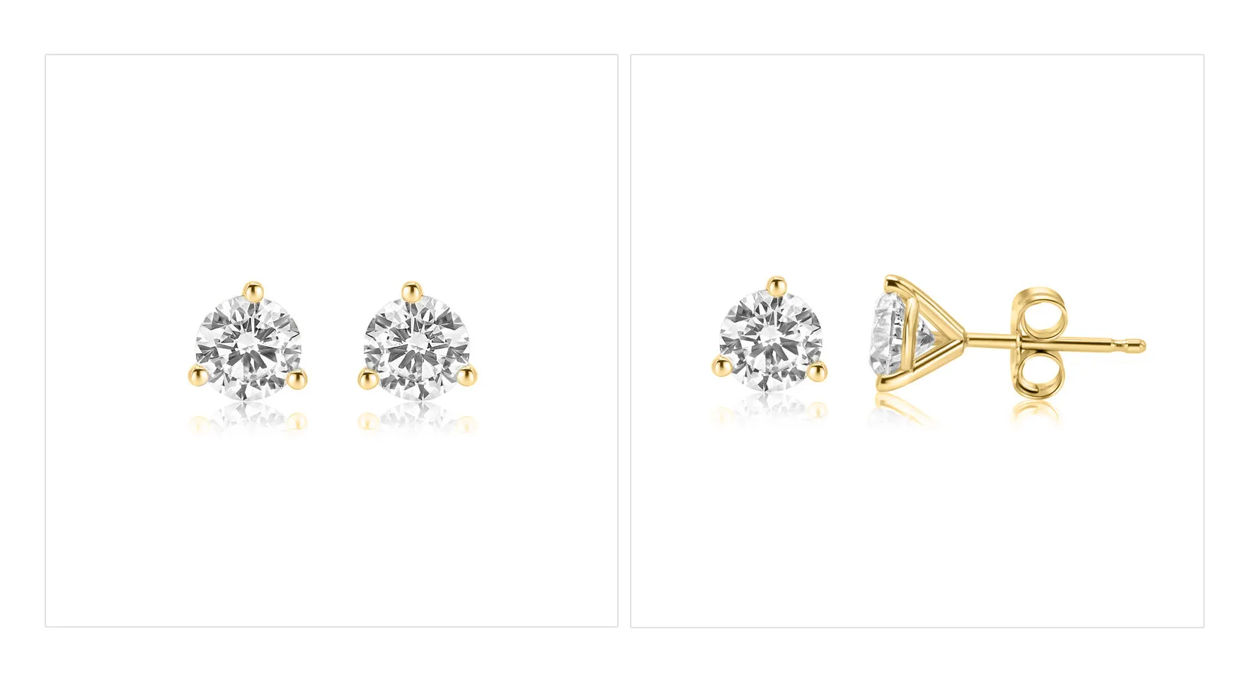 1ct Total Weight Lab Diamond Stud earrings