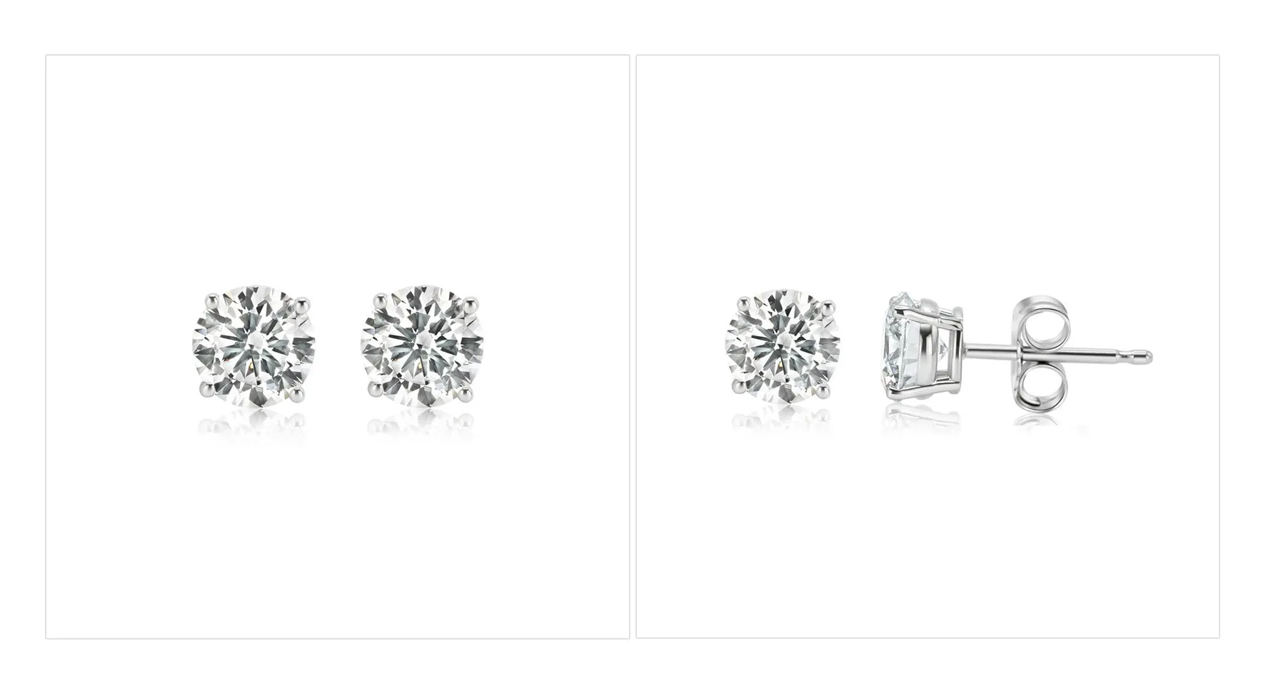 1ct Total Weight Lab Diamond Stud earrings