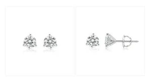 1ct Total Weight Lab Diamond Stud earrings