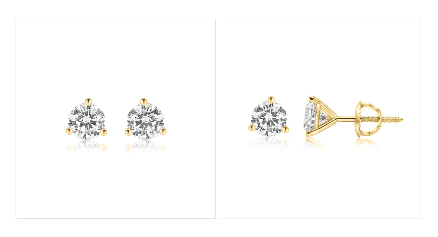 1ct Total Weight Lab Diamond Stud earrings