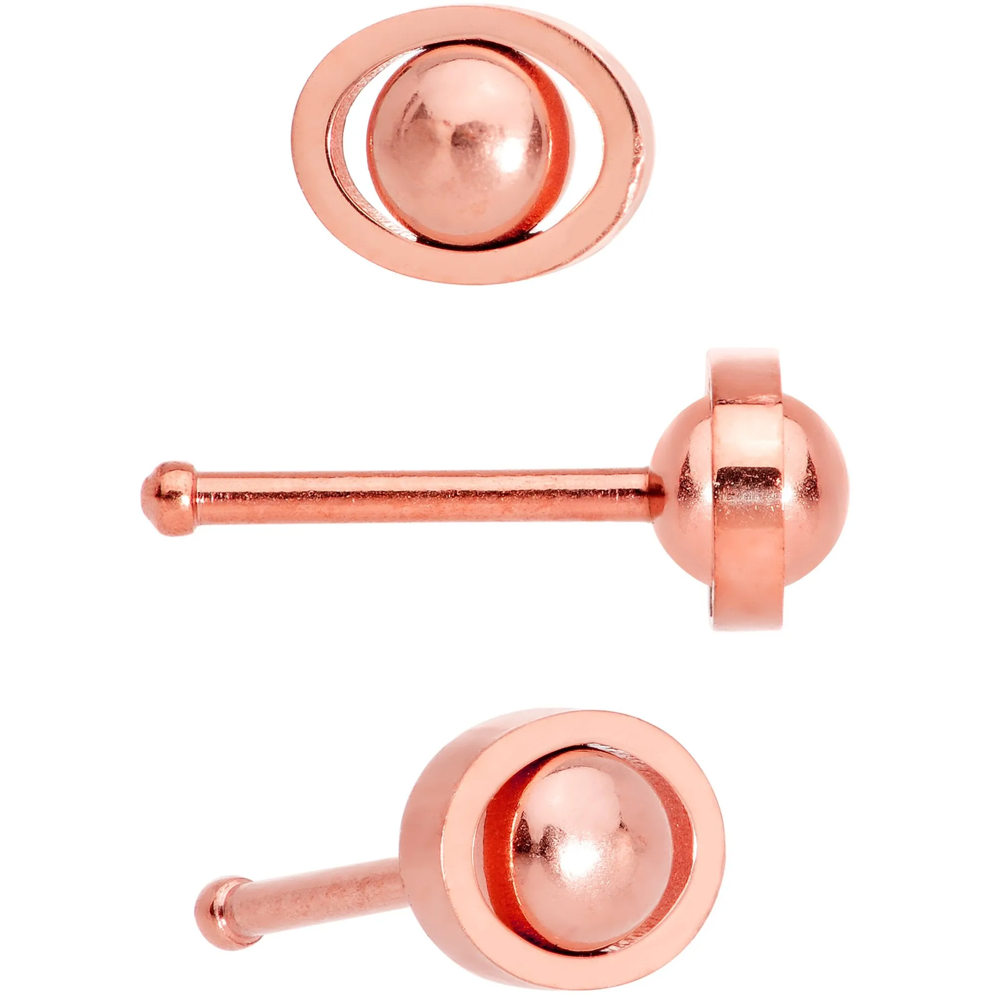 20 Gauge 1/4 5mm Multicolor Eyes Nose Bone Set of 4