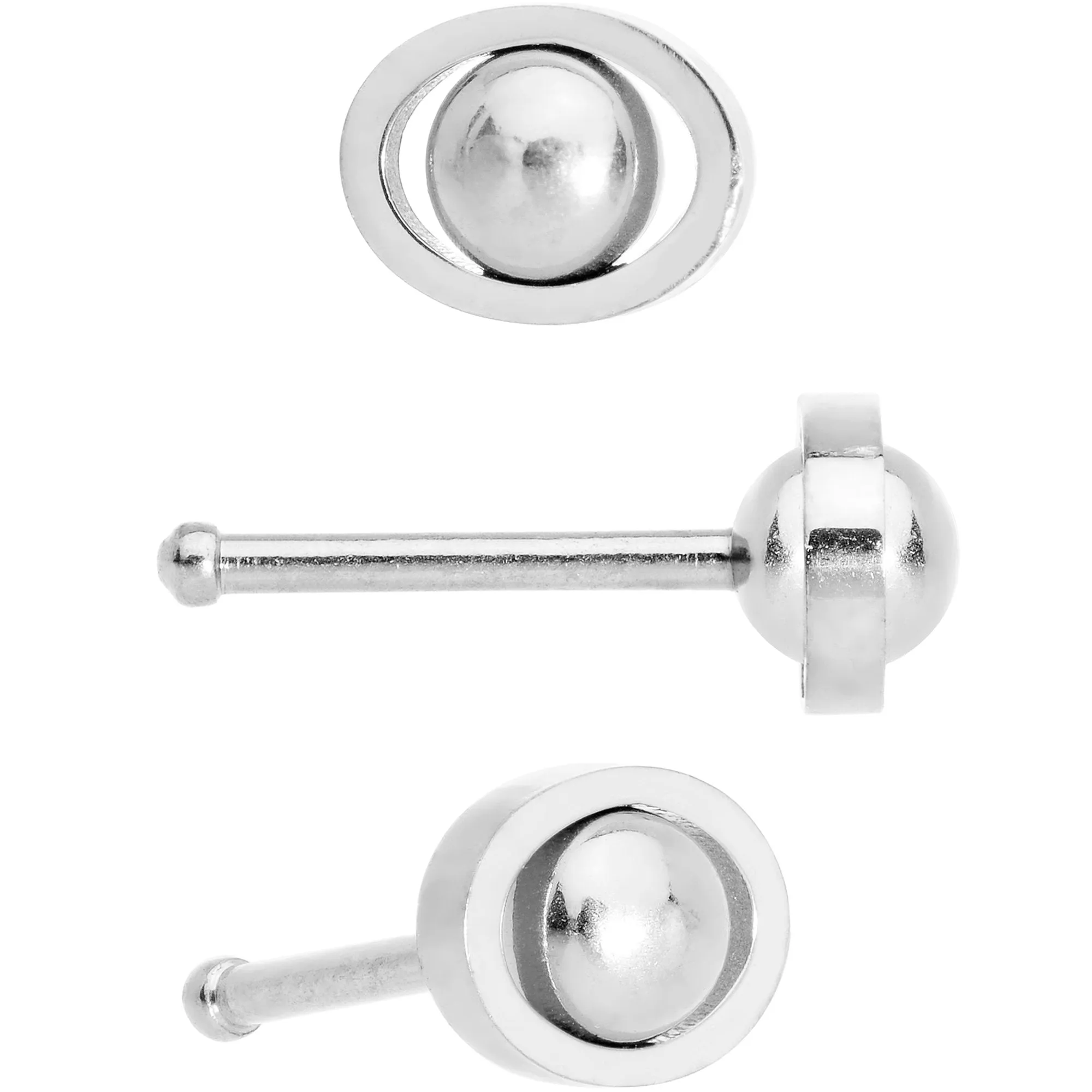 20 Gauge 1/4 5mm Multicolor Eyes Nose Bone Set of 4