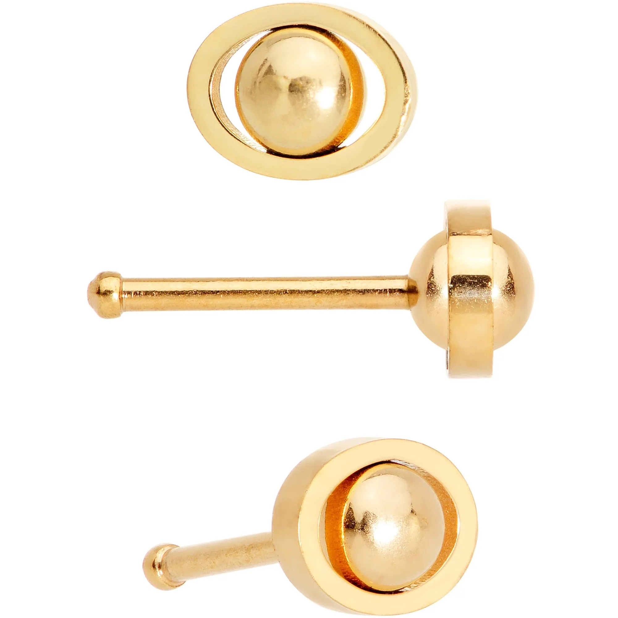 20 Gauge 1/4 5mm Multicolor Eyes Nose Bone Set of 4
