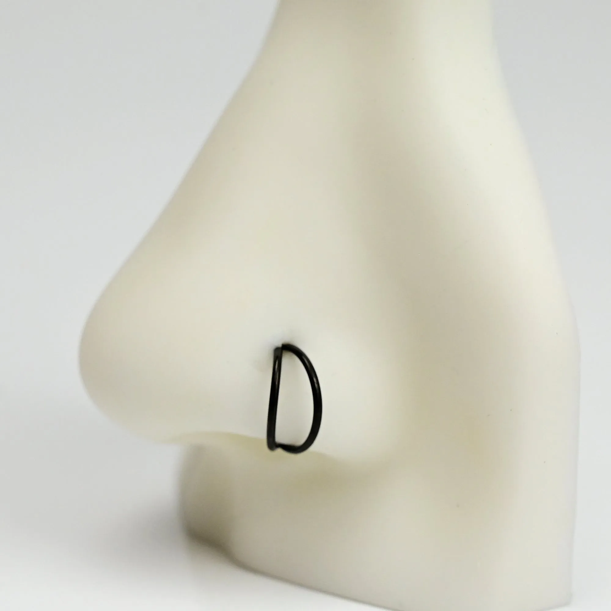 20 Gauge 5/16 Black Double Nose Hoop