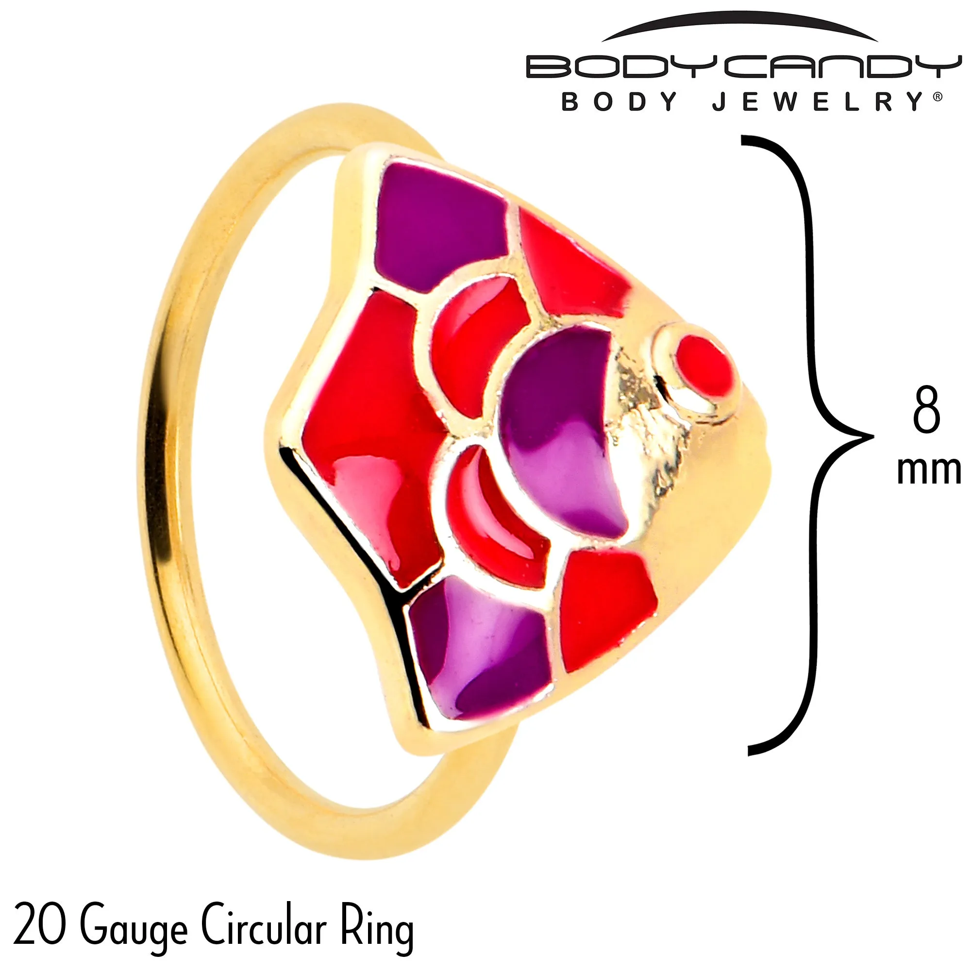 20 Gauge 5/16 Gold Tone Tropical Fish Nose Hoop Set of 3