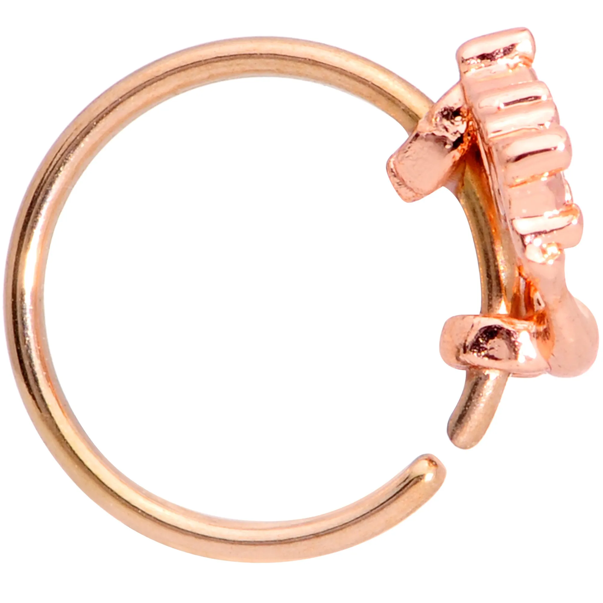 20 Gauge 5/16 Rose Gold Tone Magic Genie Lamp Nose Hoop