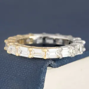 2.33ctw Baguette Cut Diamond Yin-Yang Eternity Band