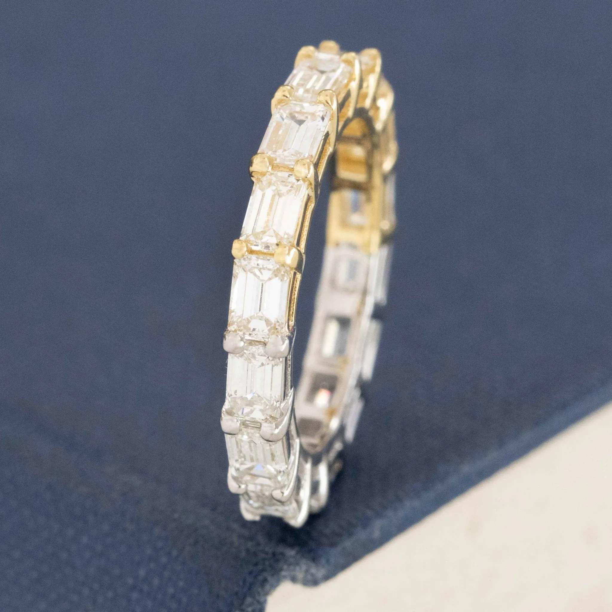 2.33ctw Baguette Cut Diamond Yin-Yang Eternity Band