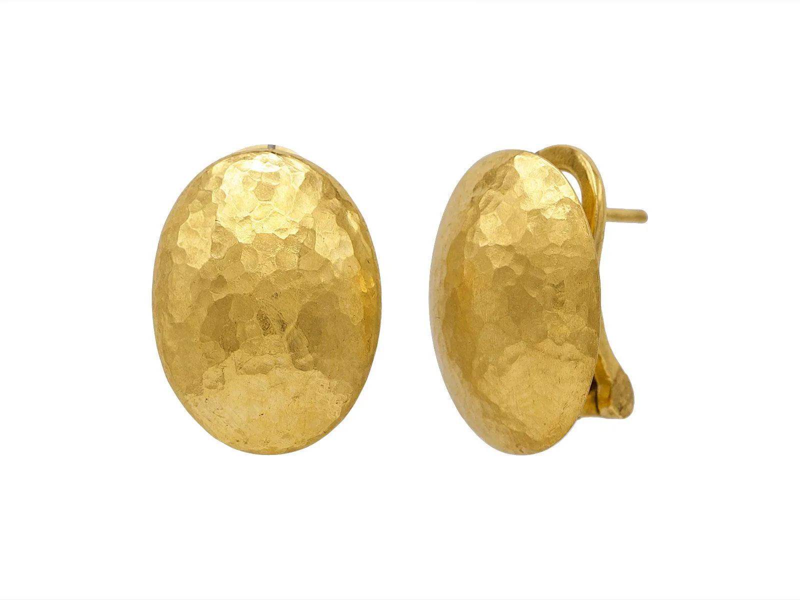 24K Gold 18MM Stud Earrings
