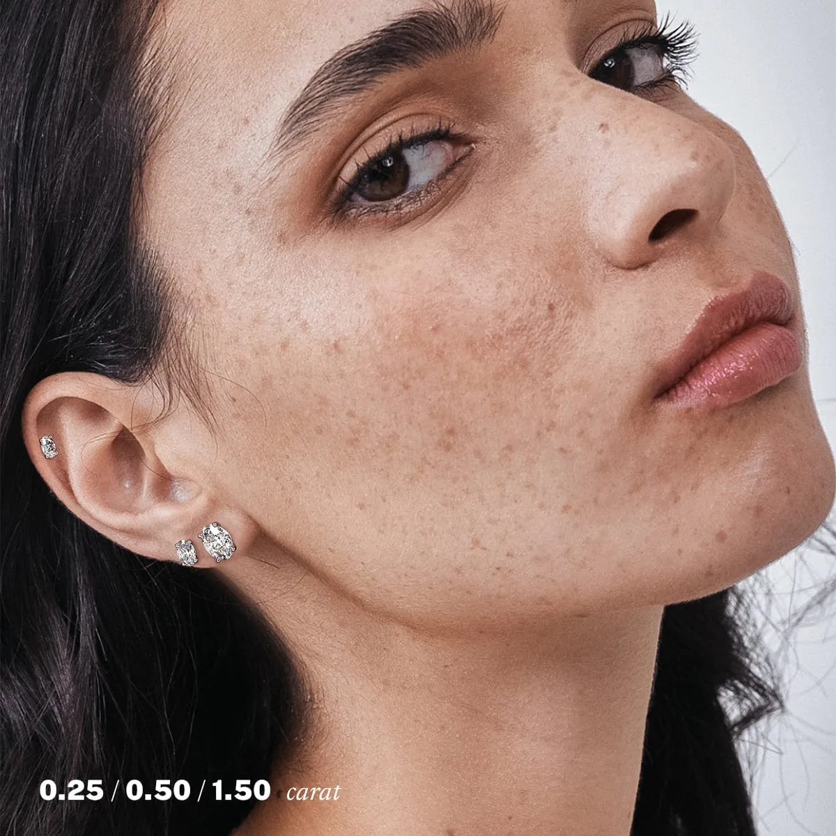 3 carat Oval Diamond Stud Earrings