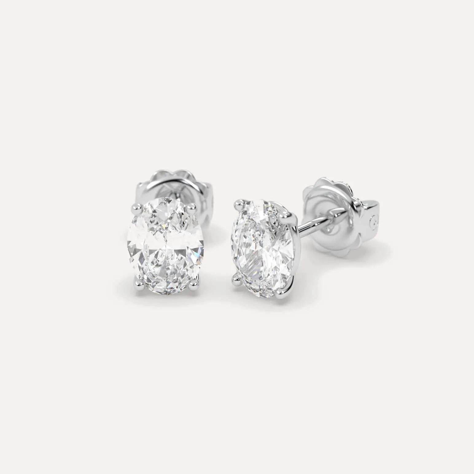 3 carat Oval Diamond Stud Earrings