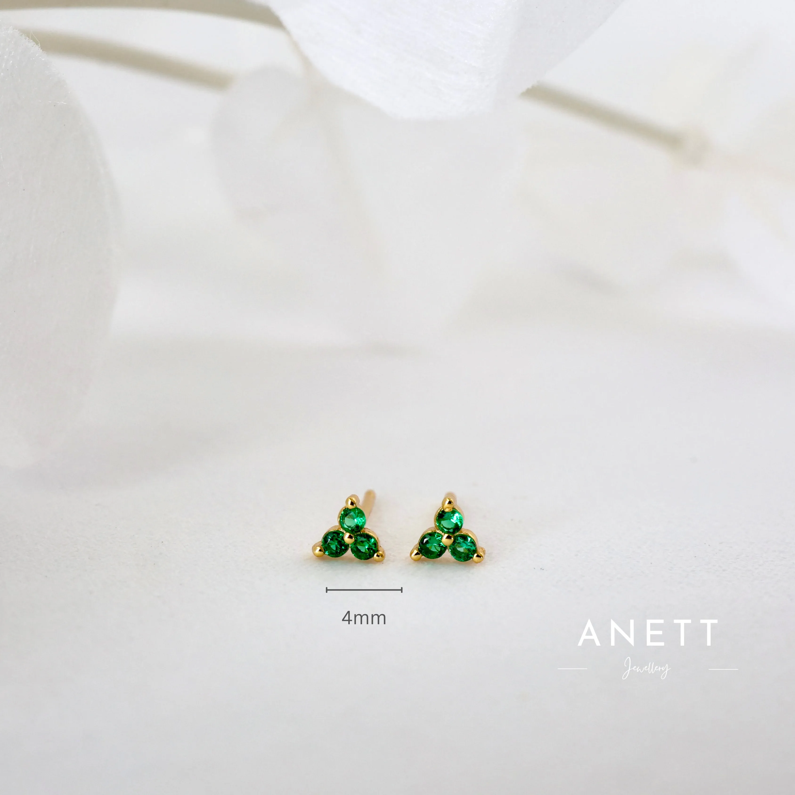 3 Clover Stud Earrings GOLD