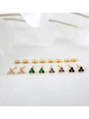 3 Clover Stud Earrings GOLD