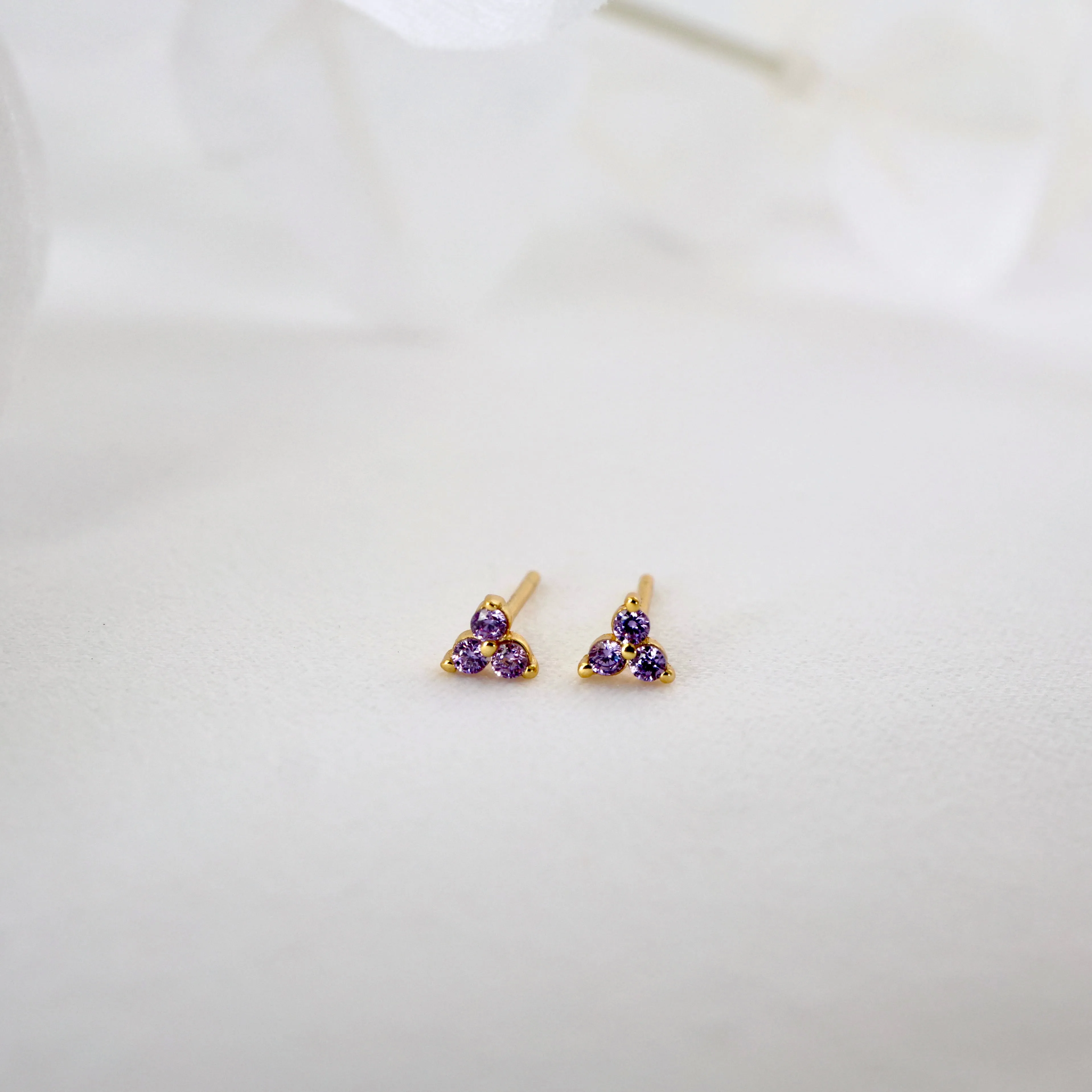 3 Clover Stud Earrings GOLD