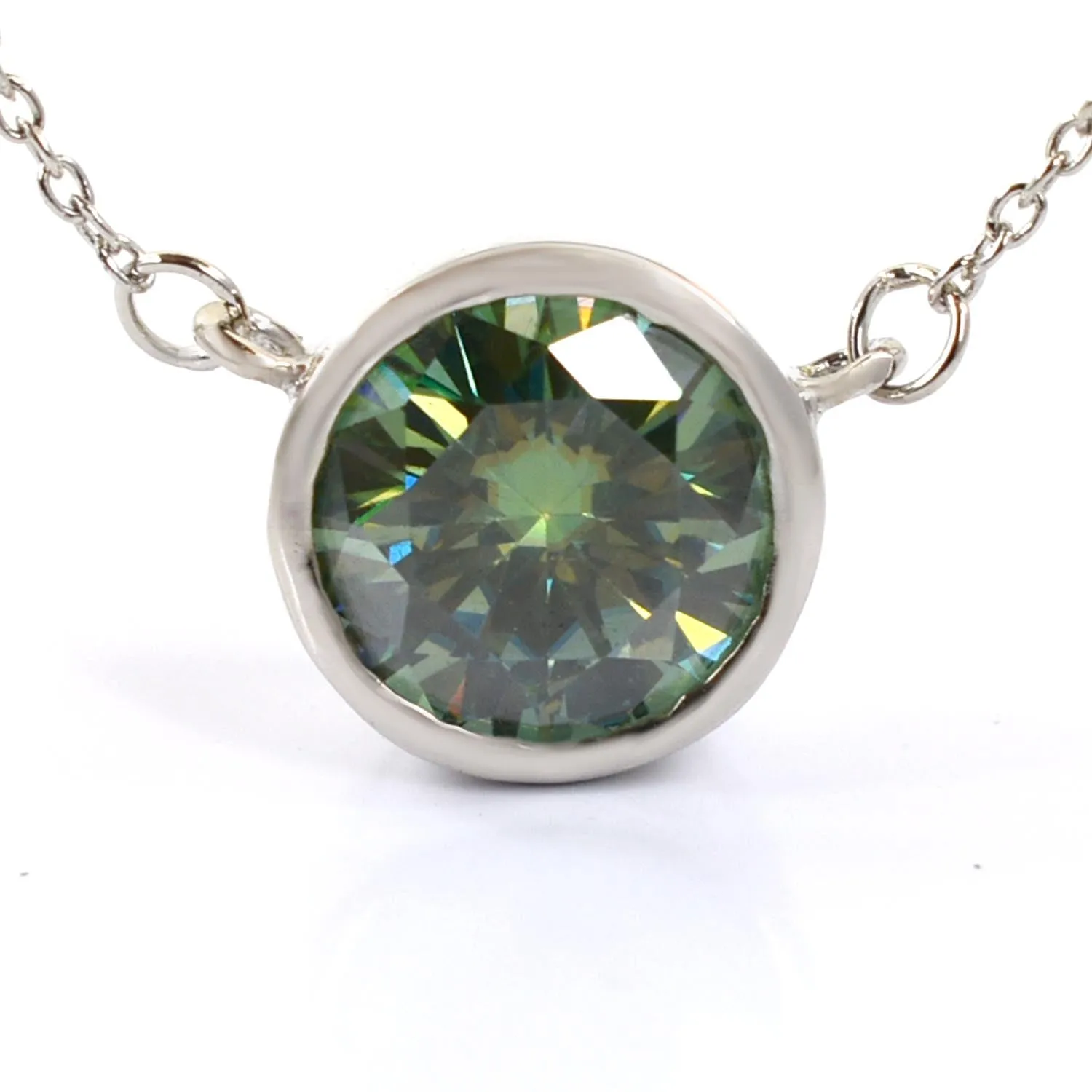 4.35 Ct, Certified Blue Diamond Beautiful Pendant With White Gold Finish, Great Shine & Luster ! WATCH VIDEO
