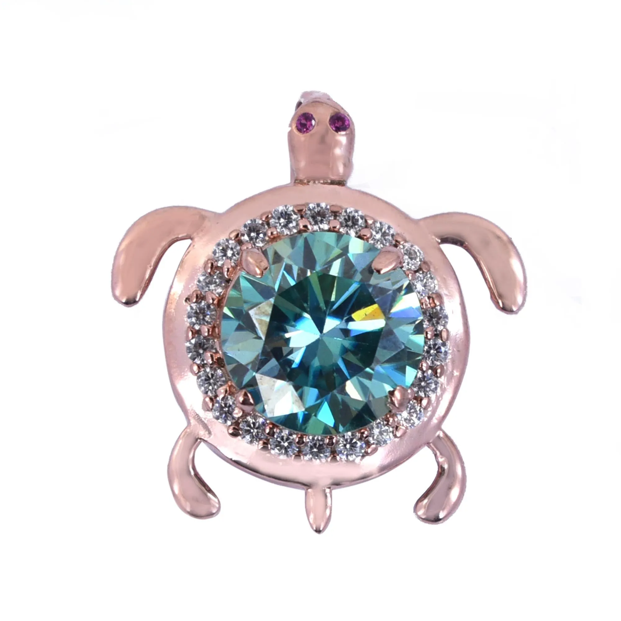 4.5 Certified Gorgeous Blue Diamond Unisex Tortoise Pendant-Designer collection.