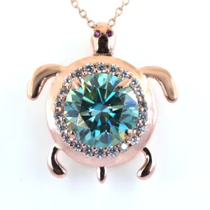 4.5 Certified Gorgeous Blue Diamond Unisex Tortoise Pendant-Designer collection.