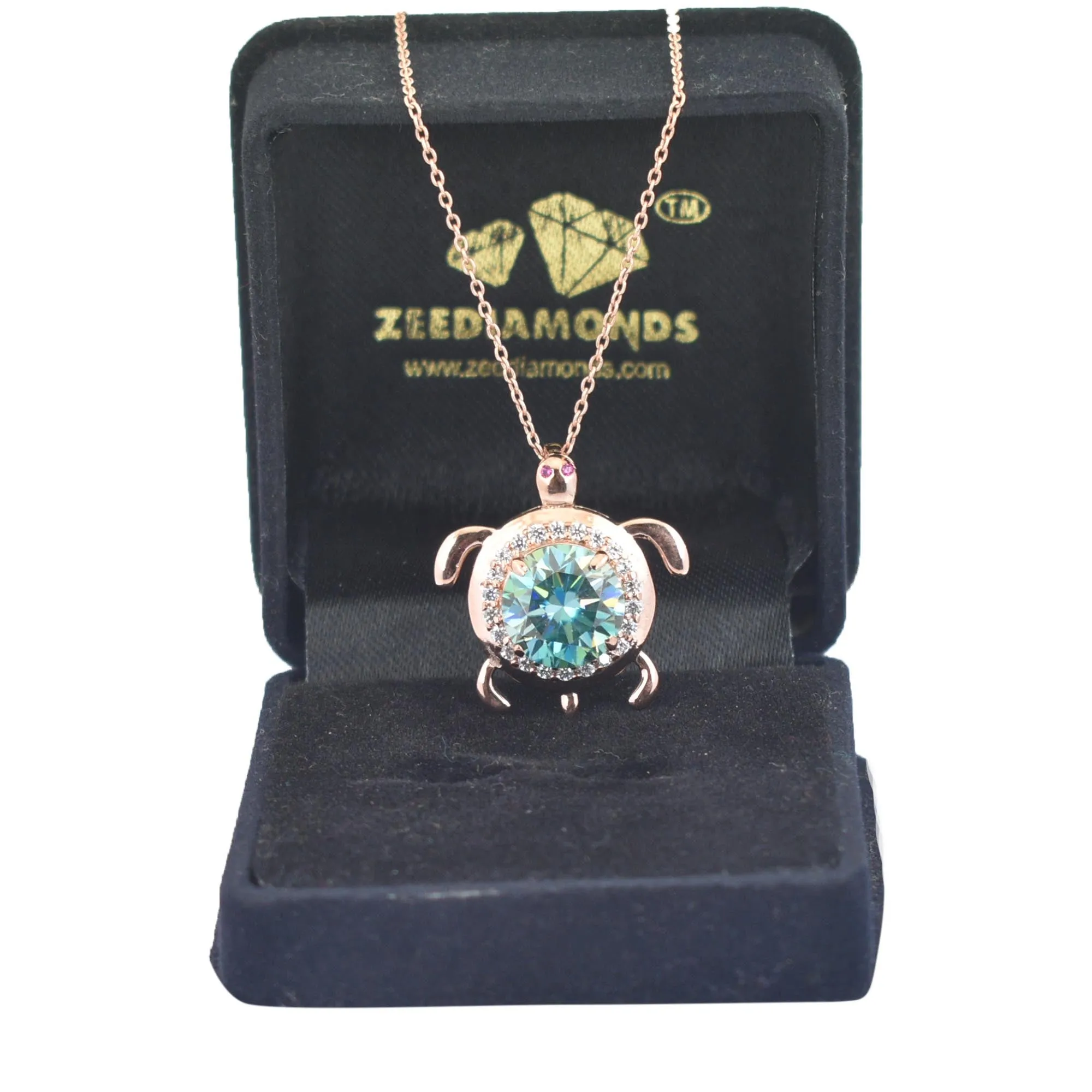 4.5 Certified Gorgeous Blue Diamond Unisex Tortoise Pendant-Designer collection.