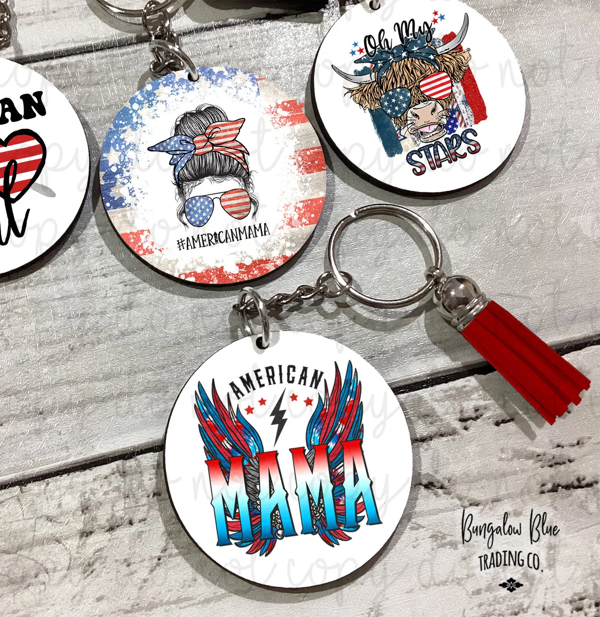 4th of July Car Charms & Keychains
