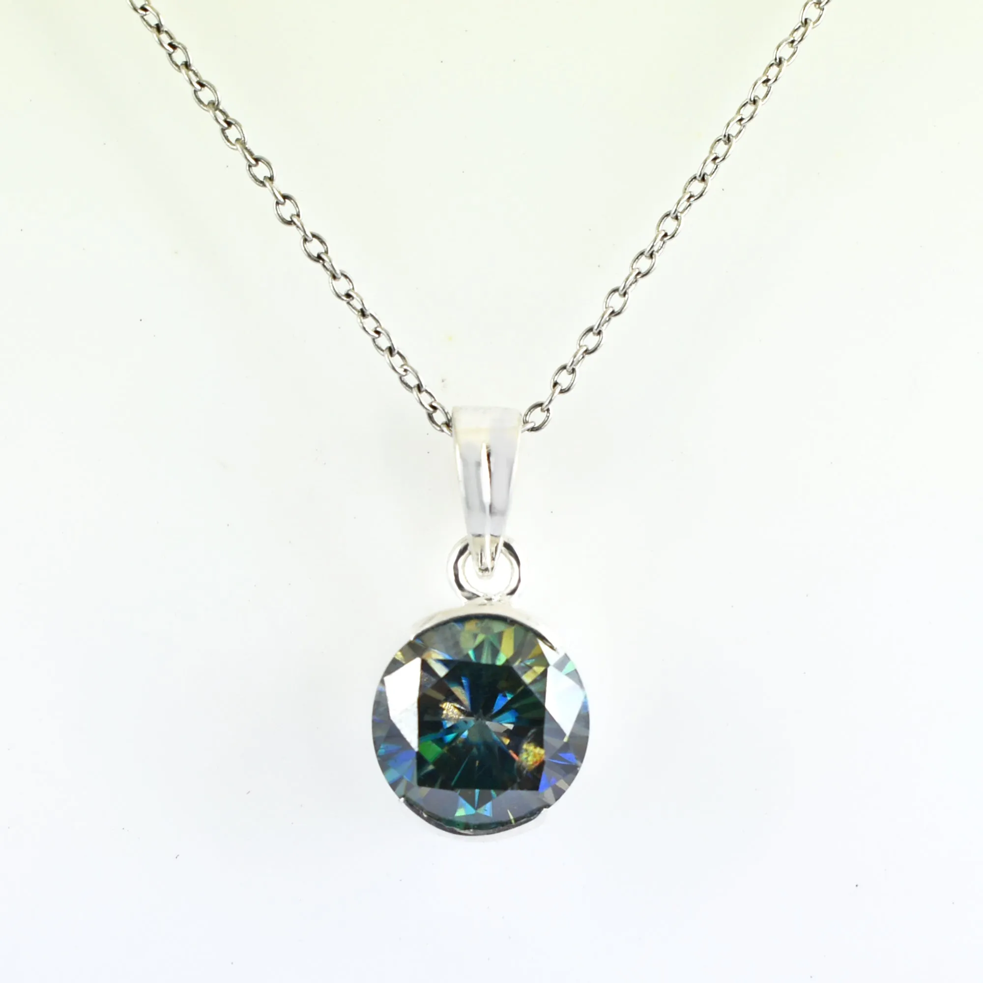 5 Ct Certified Blue Diamond Solitaire Pendant, Latest Collection, AAA Quality, Amazing Bling