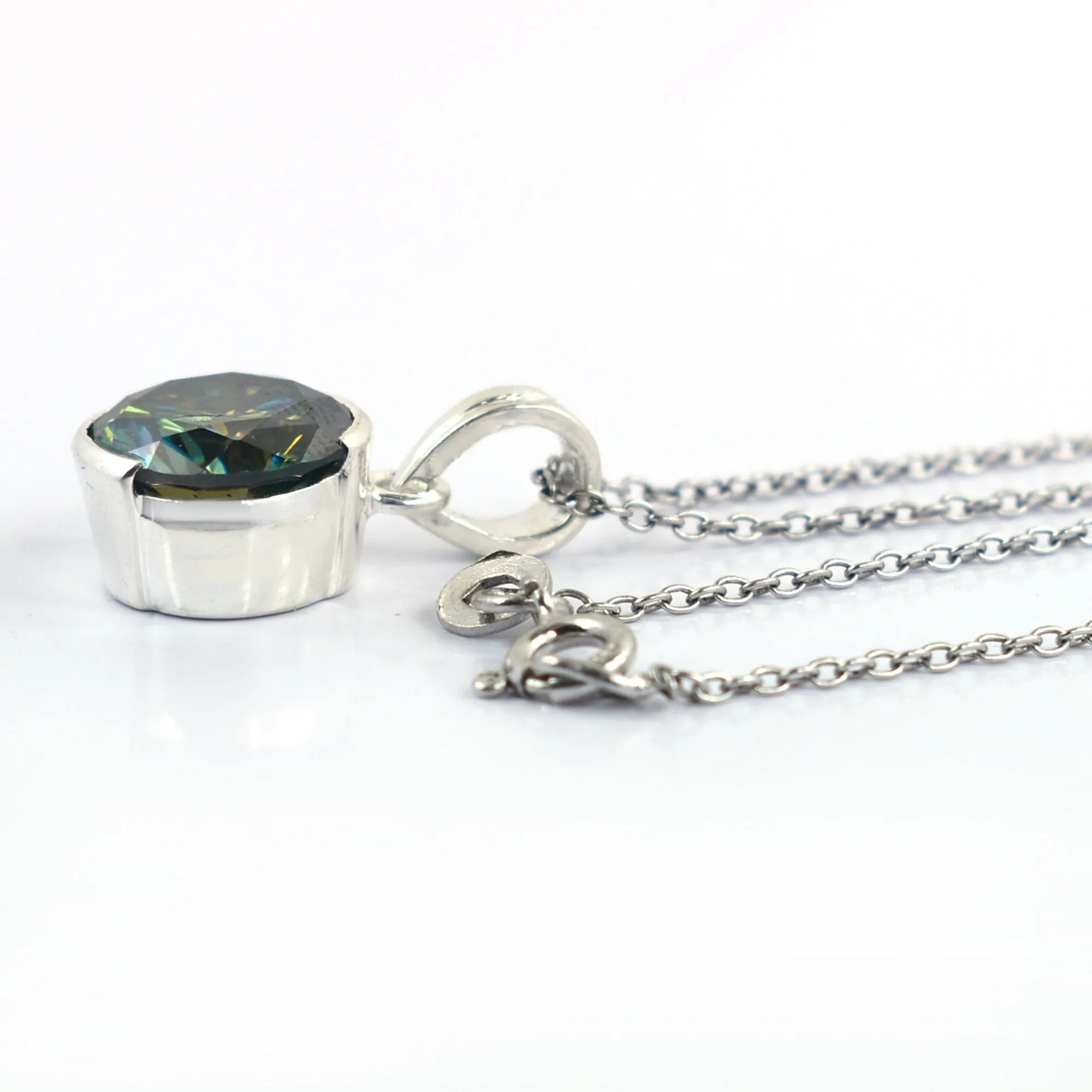 5 Ct Certified Blue Diamond Solitaire Pendant, Latest Collection, AAA Quality, Amazing Bling