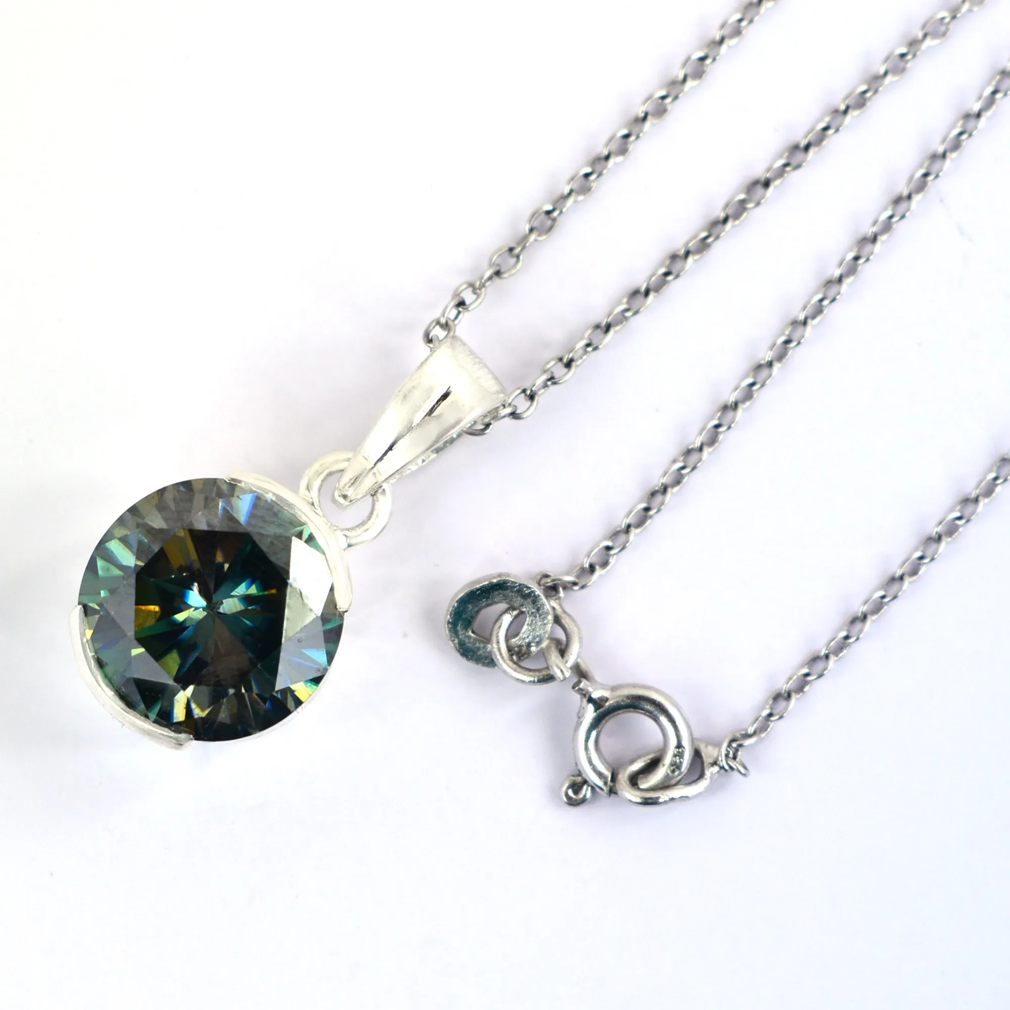 5 Ct Certified Blue Diamond Solitaire Pendant, Latest Collection, AAA Quality, Amazing Bling