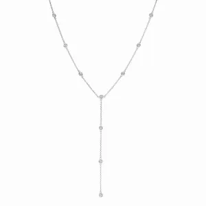 5 POINTER DIAMOND NECKLACE 14K GOLD (0.5 CTW)