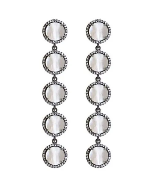 5-Stud Drop Earrings