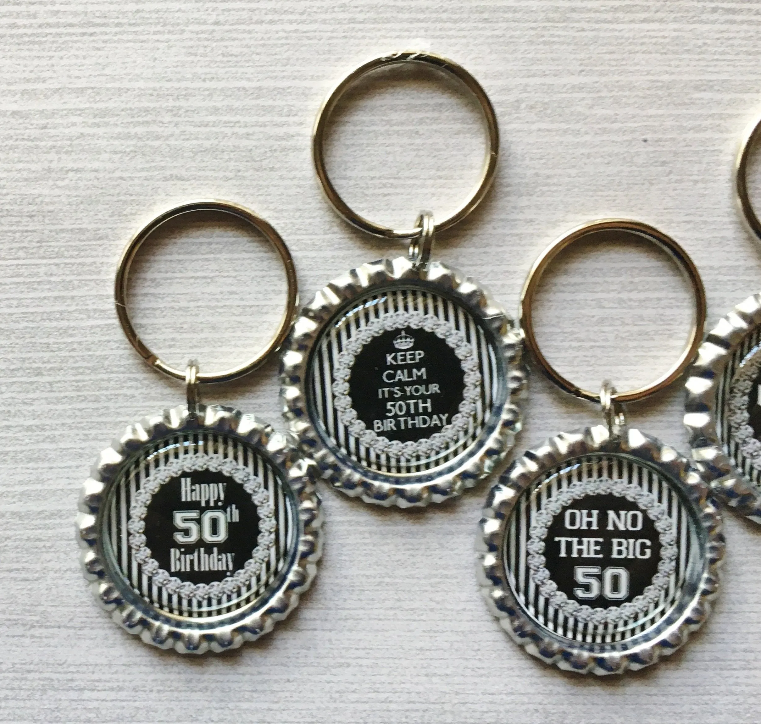 50th Birthday Keychains