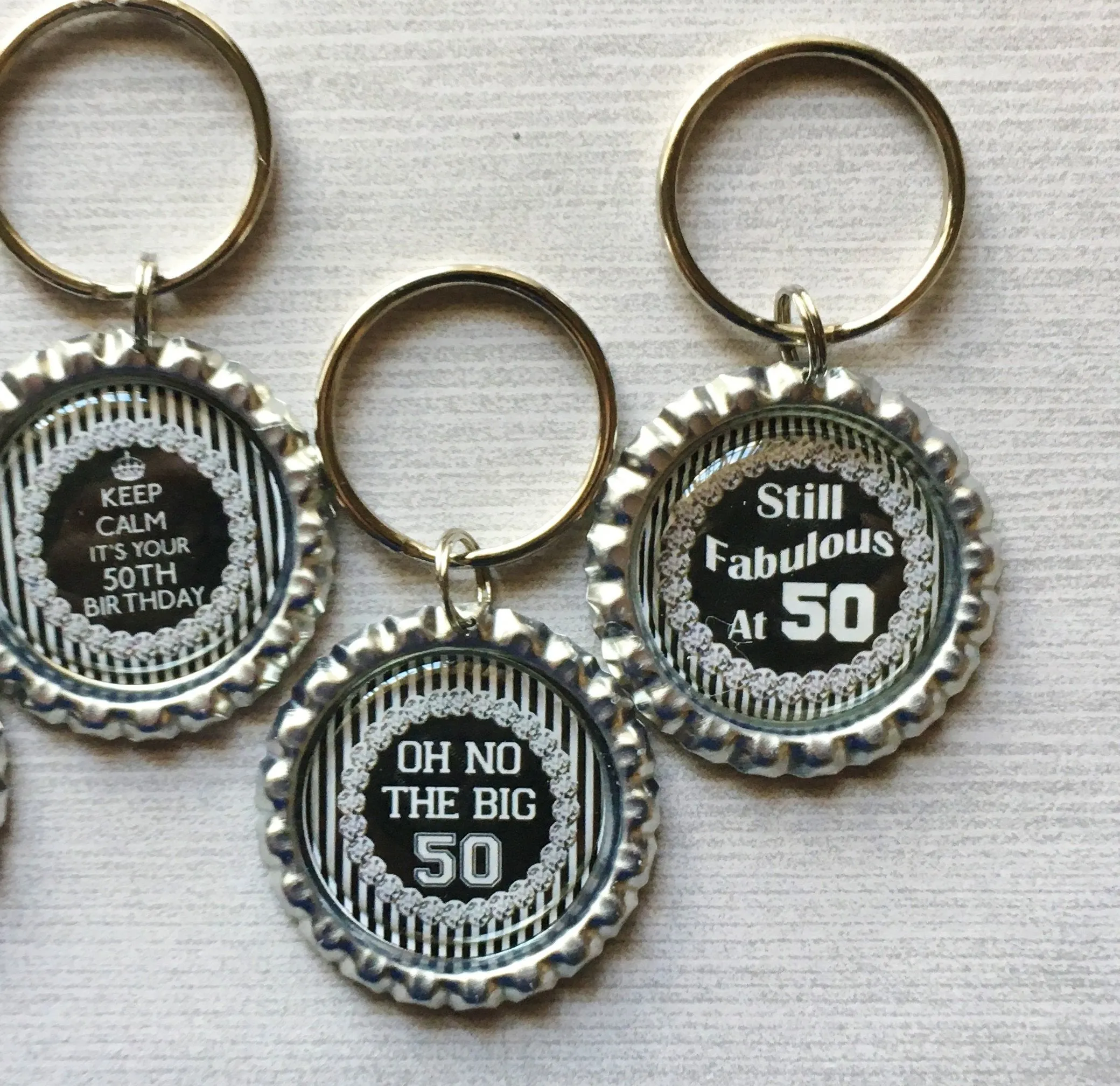50th Birthday Keychains