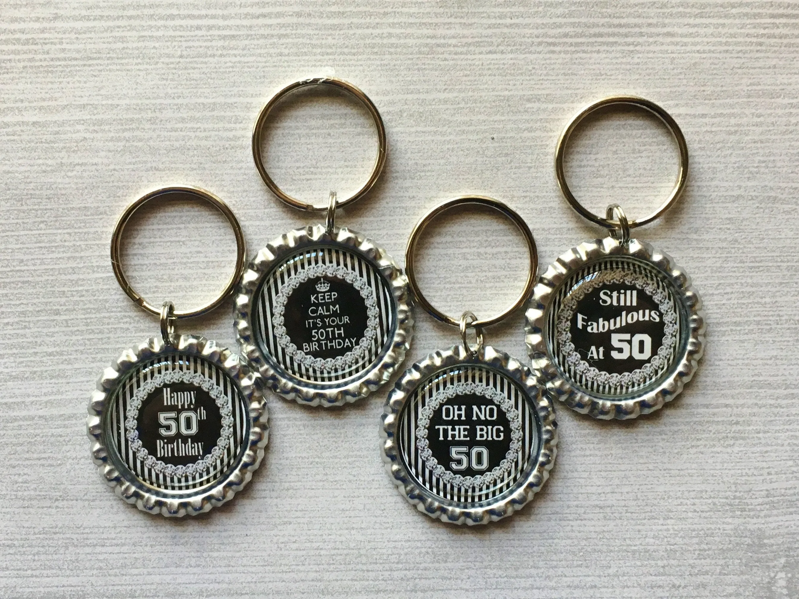 50th Birthday Keychains