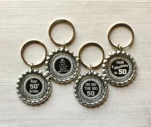 50th Birthday Keychains
