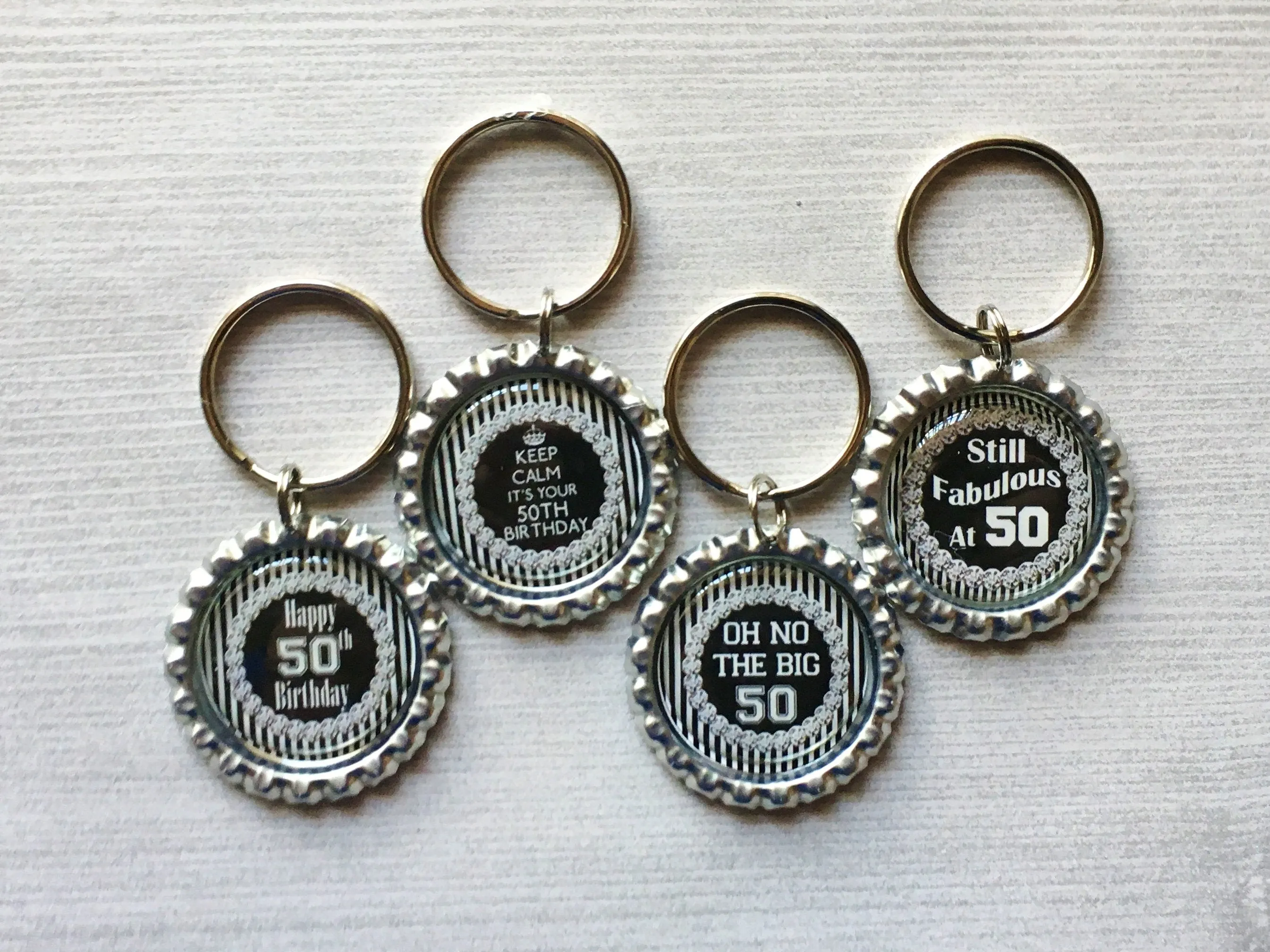 50th Birthday Keychains