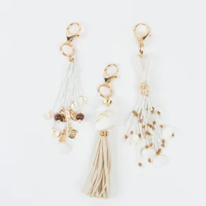 6 Piece Belen Beaded Shell Key Chain Assortment
