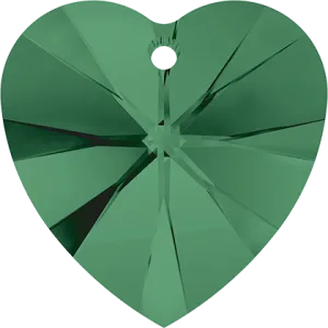 6228 Swarovski XILION Heart Pendants, Emerald (205)