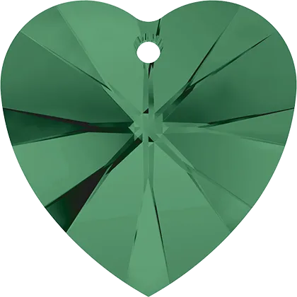 6228 Swarovski XILION Heart Pendants, Emerald (205)