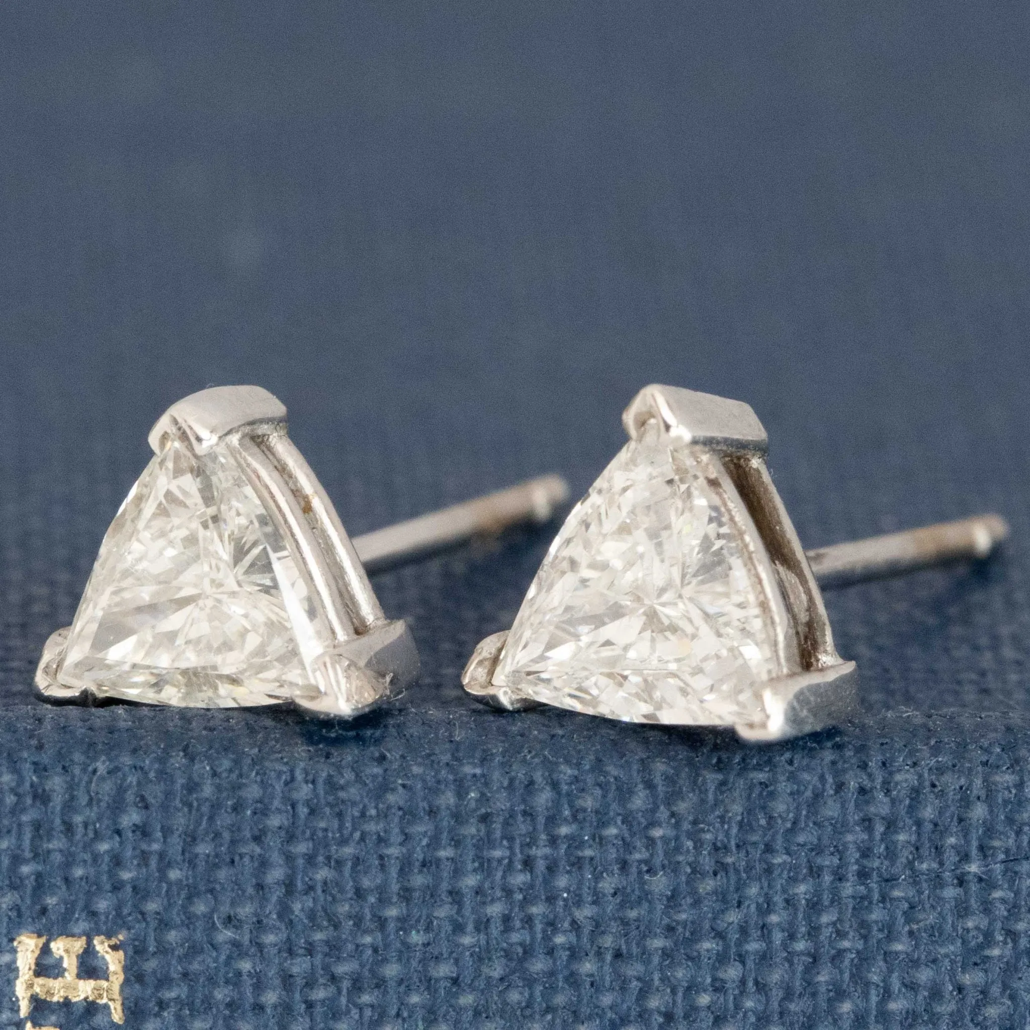 .82ctw Triangle Cut Diamond Stud Earrings