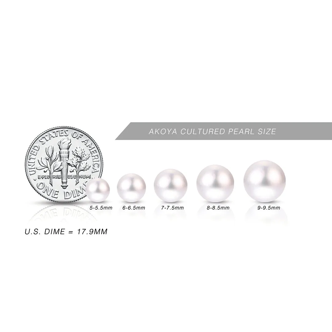 8mm “A” Akoya Pearl 14K Yellow Gold Stud Earrings