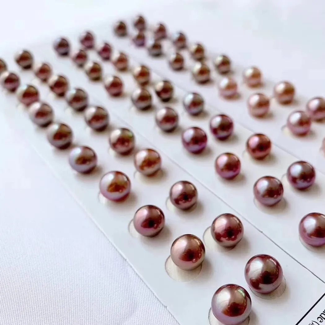9.0-10.0 mm Lavender Freshwater Pearl Stud Earrings