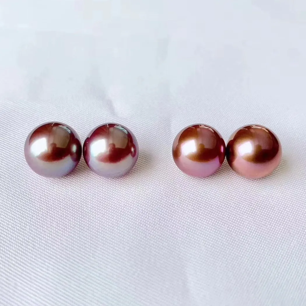 9.0-10.0 mm Lavender Freshwater Pearl Stud Earrings