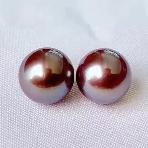 9.0-10.0 mm Lavender Freshwater Pearl Stud Earrings