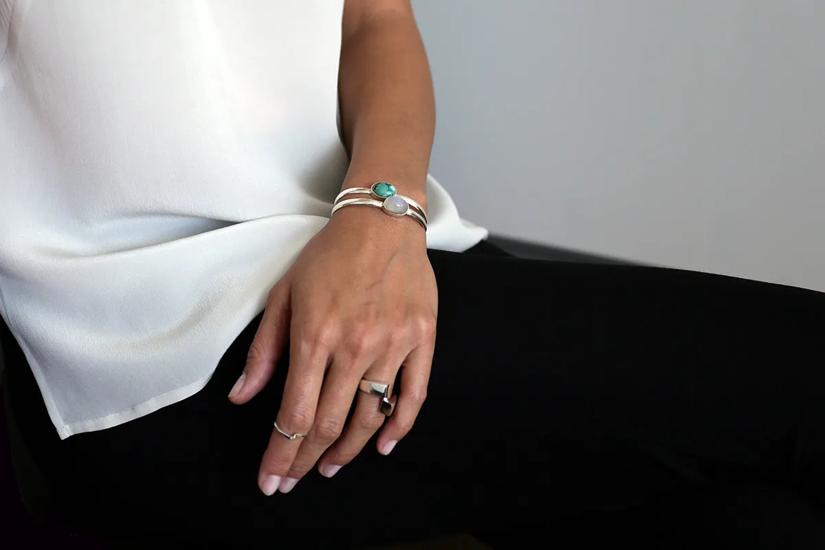 A Pair of Mini Swell Stacking Rings | Sterling Silver