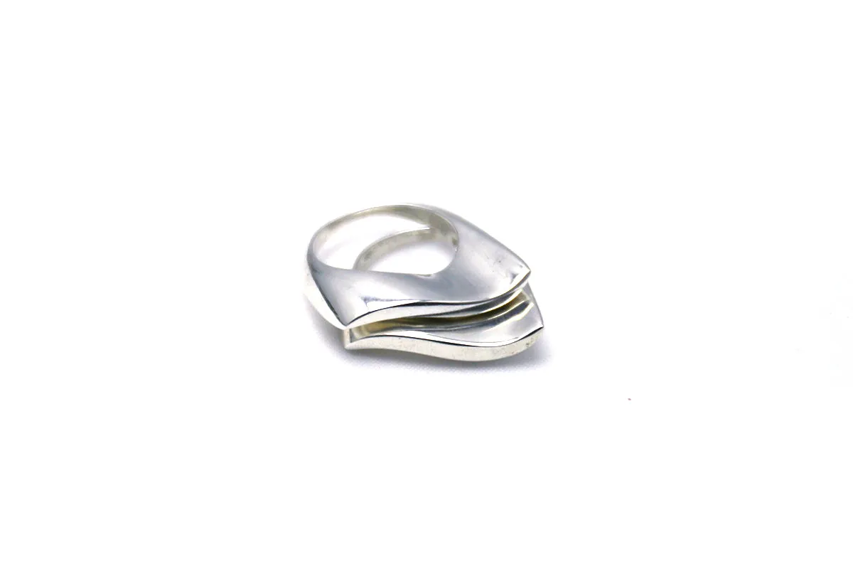 A Pair of Rising Tide Stacking Rings  | Sterling Silver