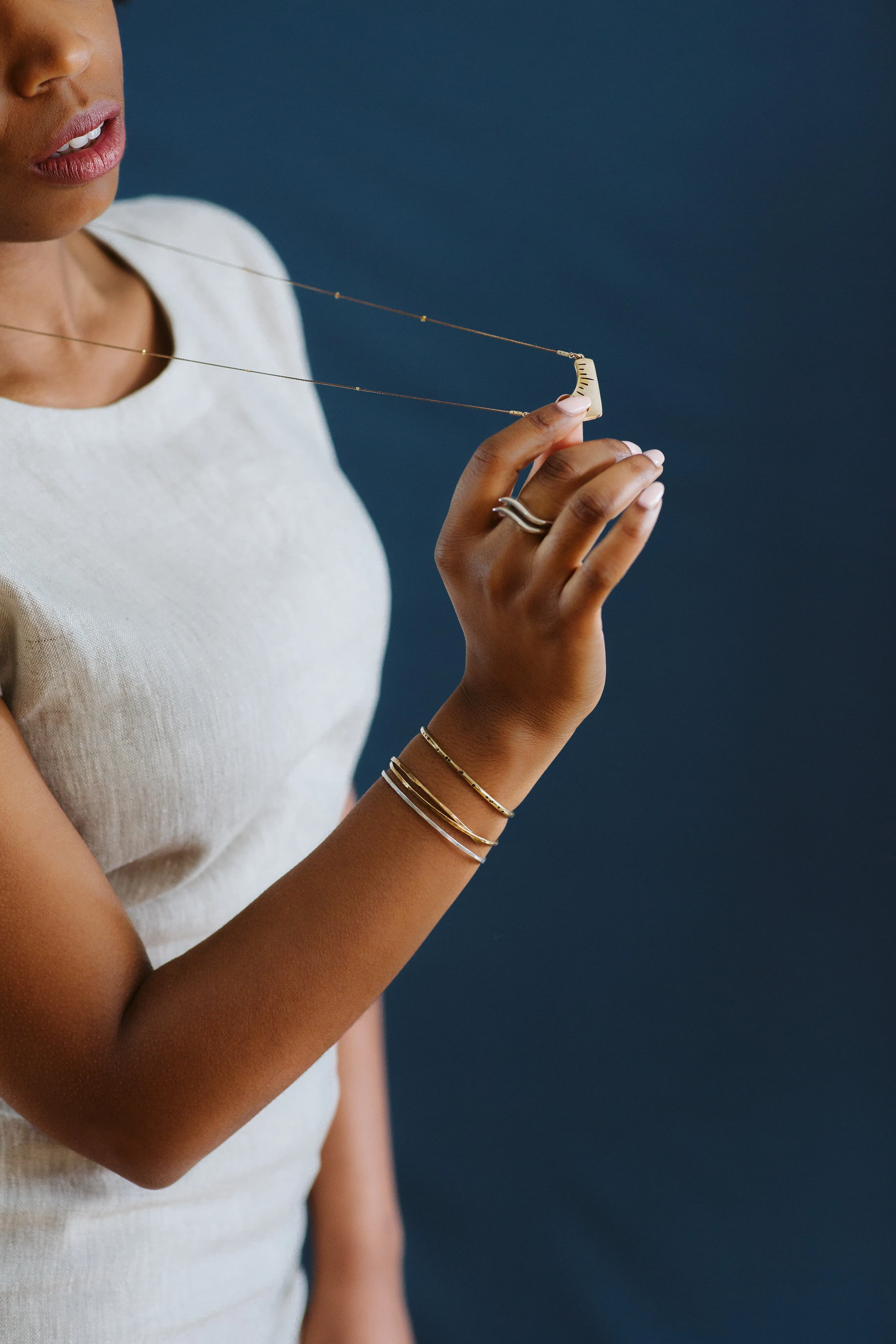 A Pair of Rising Tide Stacking Rings  | Sterling Silver
