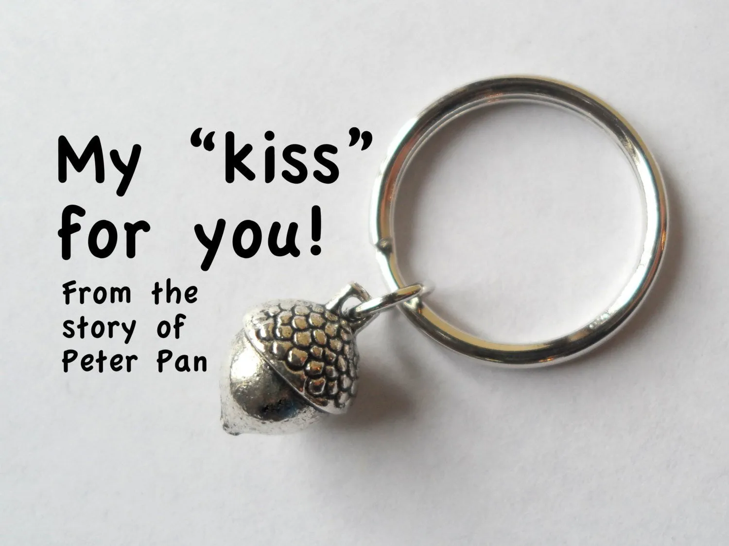 Acorn Necklace & Thimble Keychain: Peter Pan Kiss