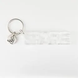 ACRYLIC WORD KEYCHAIN - SPARE